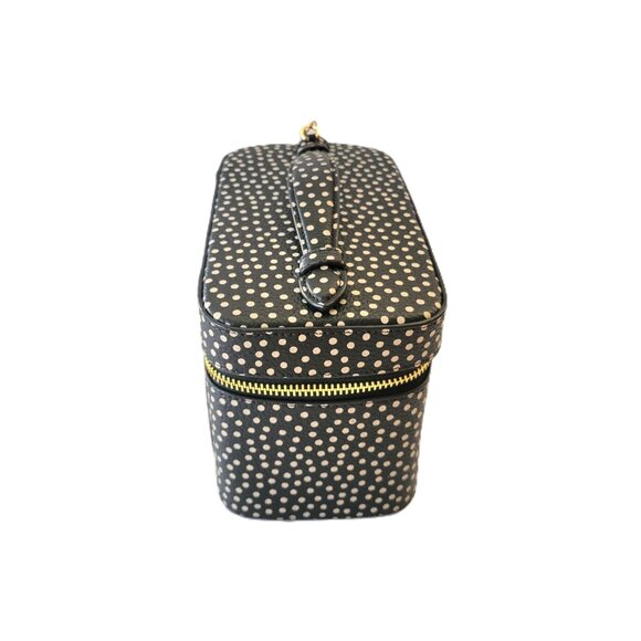 Coach CCF44 Spot Print Pebbled Leather Cosmetic Travel Case Black Multi Makeup - Picture 5 of 7